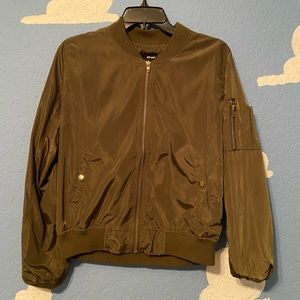 Green bomber jacket